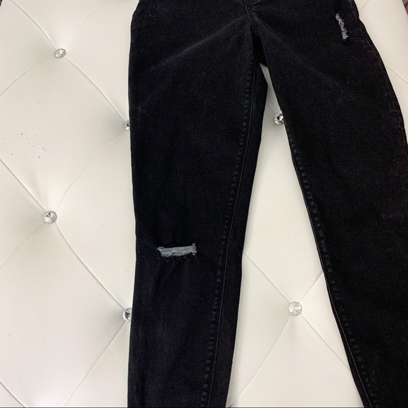 Spanx $128 Distressed Stretch Skinny Ankle Jeans Frayed Hem Faded Black X-Small - Picture 3 of 8